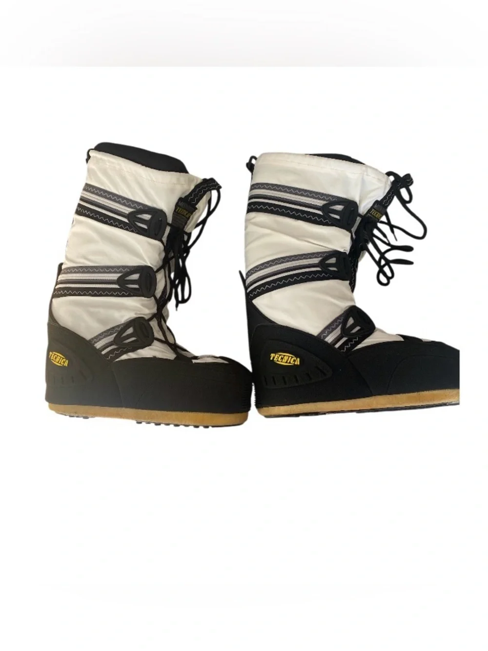 Authentic Tecnica MOON BOOT Nylon White /black The Original, 42-44 made in Italy